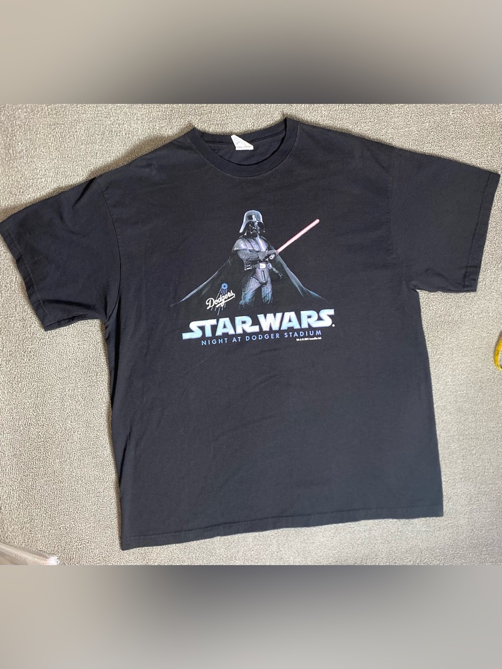 2011 Dodgers Star Wars Night Los Angeles Giveaway T Shirt Darth Vader